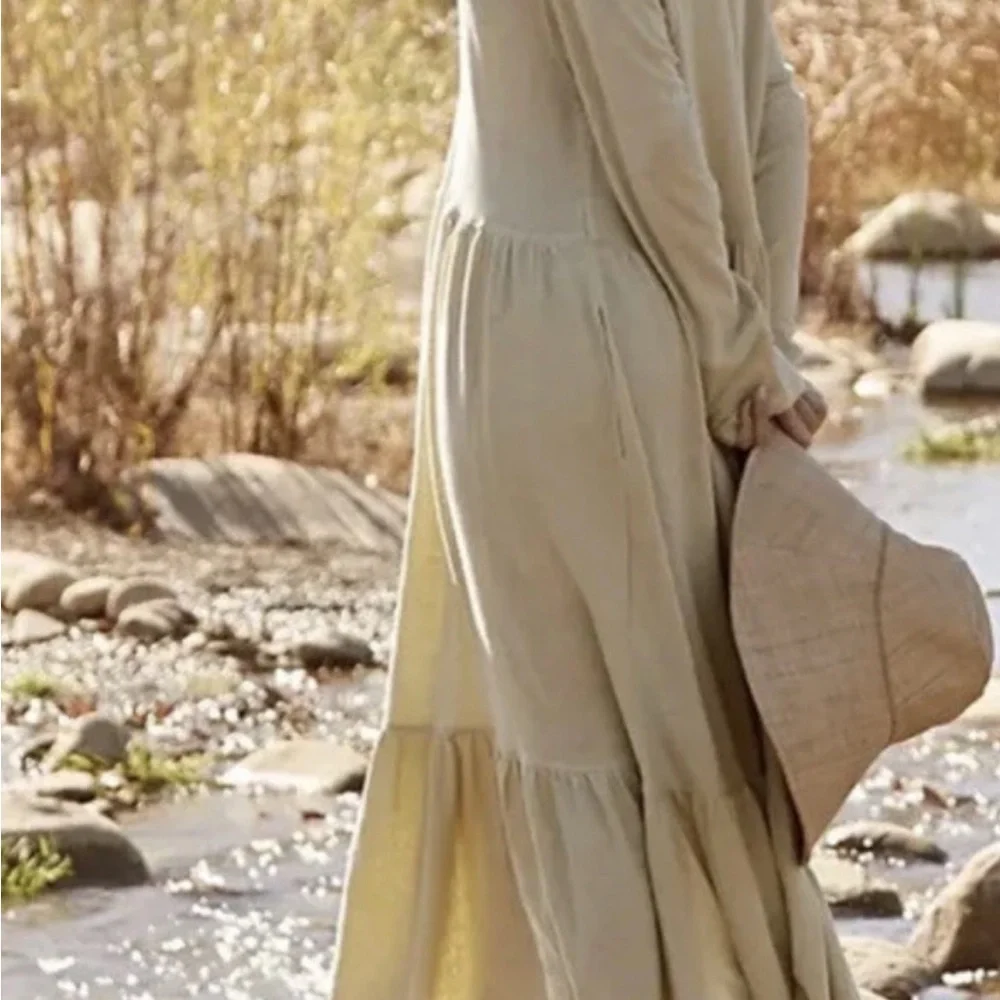 NWT Free people size P/S moonlight midi dress in Fava bean color - Picture 2 of 12